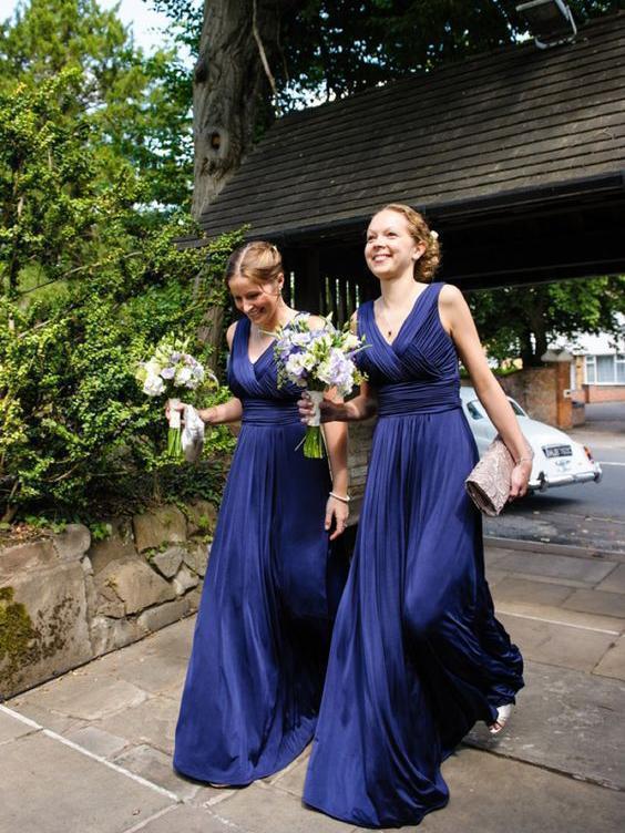 Simple Blue Velvet Evening Dress For Women V-Neck Long A-Line Banquet Party  Dresses Elegant Adjustable Lace-Up Formal Gowns - AliExpress